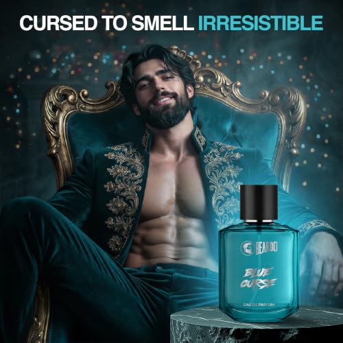 Image of BEARDO Blue Curse Perfume for Men,50ml | Long Lasting Fragrance | Eau De Parfum for Man | Bold & Irresistible Fragrance | Premium Perfume | Perfume for Man | Gift for Men | Gift for boyfriend