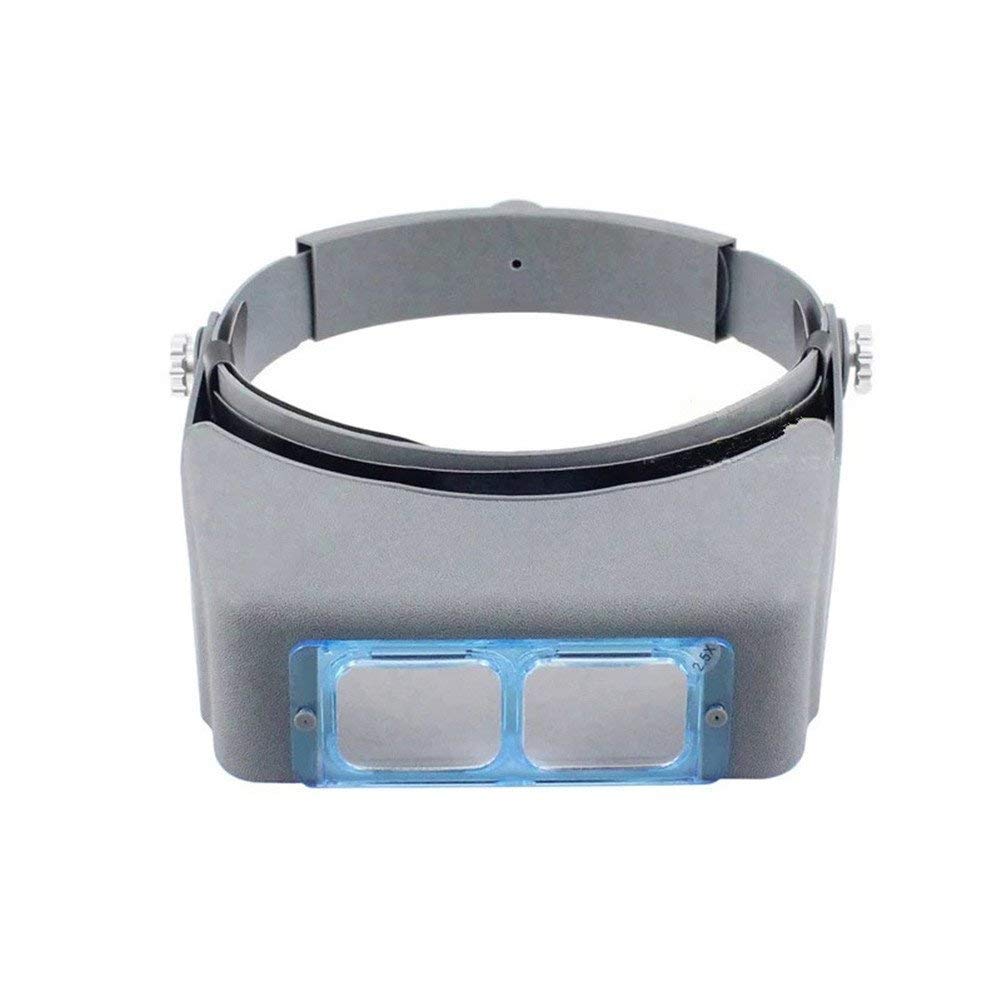 Lesebrille Mit Licht, Reparaturwerkzeug Für Das Stirnband, Geschenk Für Kinder Und Senioren, Inklusive 4 Hd-Linsensätzen (1,5X, 2X, 2,5X, 3,5X), Elektronischer Lesebrille,