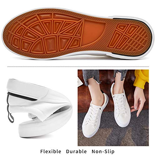 Adokoo Womens Canvas Shoes Low Cut Canvas Sneakers Walking Running Shoes thumb #2