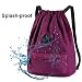 Vbiger Mochila de Cuerda Unisex Púrpura