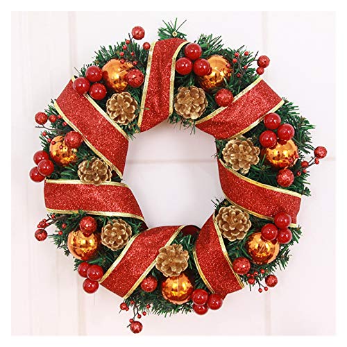 Chaîne porte d'entrée et couronne de Noël 40 cm pour offrir