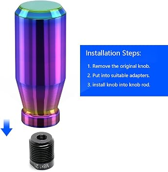 Multicolor Aluminum Weighted Shift Knob Universal Manual Gear Shifter with Metal Thread Adapters Ergonomic Car Interior Upgrade