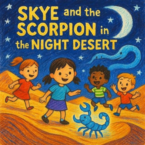 Skye and the Scorpion in the Night Desert