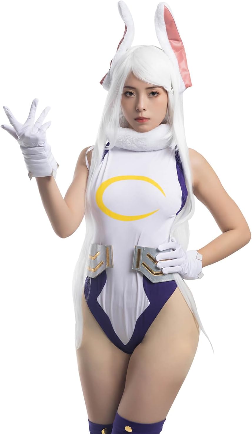 Nuoqi MHA Miruko Cosplay Rabbit Hero Bunny Costume Bodysuit Suit