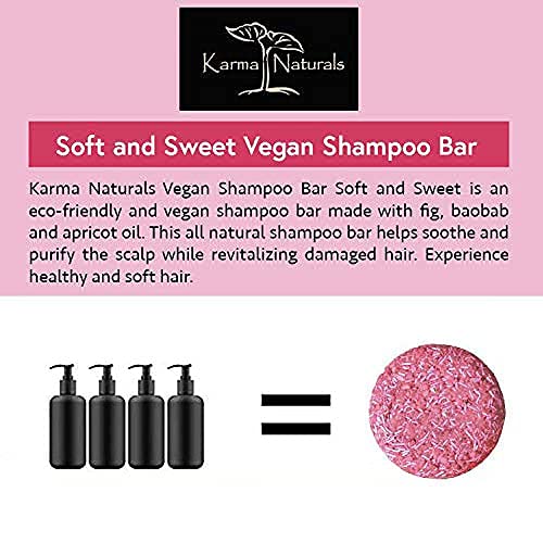 Miniatura 3 de Karma Naturals - Barra de champú vegano suave y dulce - El cuidado del cabello ayuda a garantizar un cabello nutrido y saludable