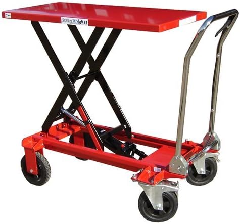 LiftMate Mobile Scissor Lift Table, Scissor Lift Platform Trolley, Hydraulic Lift Table Cart (200 kg)