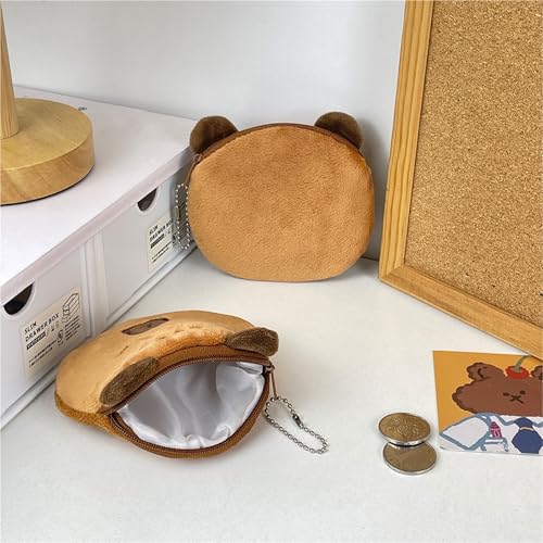 Plush Coin Purse Portable Sundries Storage Bag Capybara Pendant Children's Coin Bag(10 * 1 * 10_STYLEA)4