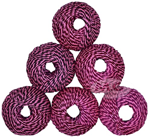 Image of M.G ENTERPRISE 100% Acrylic Wool Majenta Mix(Pack of 6) Baby Soft Wool Ball Hand Knitting Wool /Art Craft Soft Fingering Crochet Hook Yarn, Needle Knitting Yarn Thread Dyed 