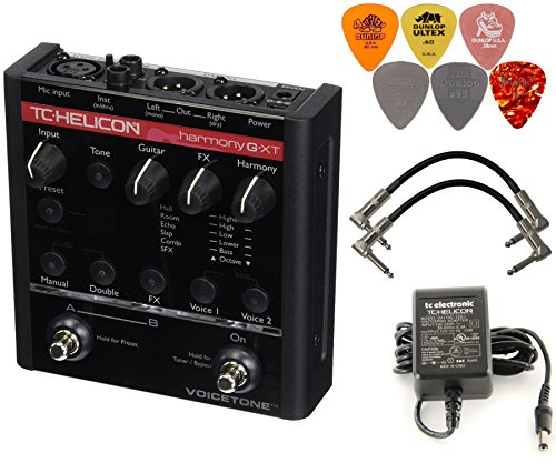 TC Helicon VoiceTone Harmony-G XT Vocal Effects Processor Bundle with 2 Patch Cables