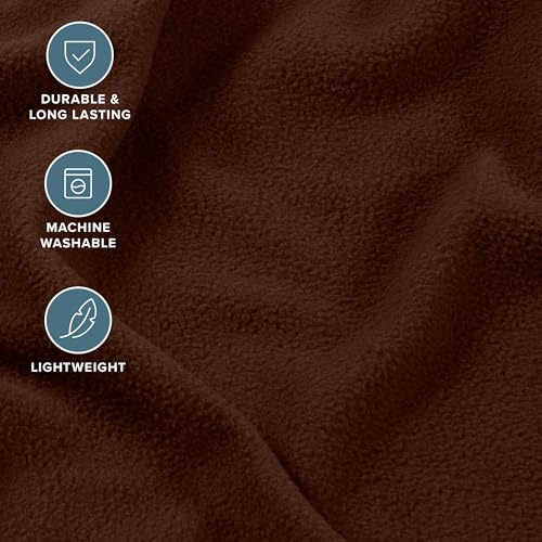 Image of Bare Home Super Soft Fleece Sheet Set (Twin XL, Cocoa) | Extra Plush Polar Fleece, No-Pilling Bed Sheets, All-Season, Cozy Warmth, Deep Pockets 6 to 15 Inches
