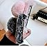 Shinetop iPhone 8 Plus/iPhone 7 Plus Case, Bling Diamond Soft Warm Fluffy Rabbit Fur Case Winter Handmade Bunny Hair Plush with Crystal Bowknot Protective Cover for iPhone 8 Plus /7 Plus 5.5