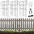 25 Pack Garden Fencing Animal Barrier, 27ft(L) X 17in(H) No Dig Fence Panels, 1.25in Spike Spacing Rustproof Dog Digging Fence Barrier, Dogs Rabbits Blocker Fence for Outdoor Yard