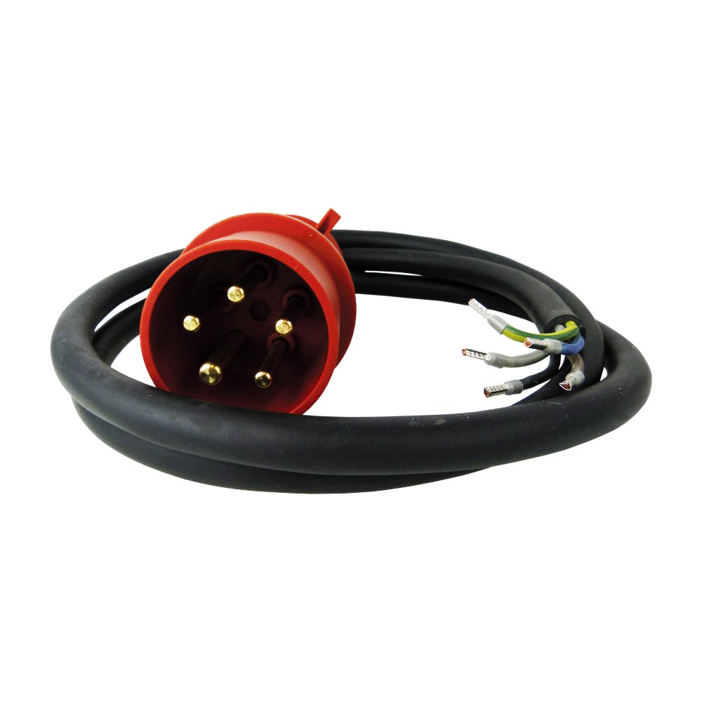 CEE 16A 3 meter aansluitkabel 5-polig 380V - 400V