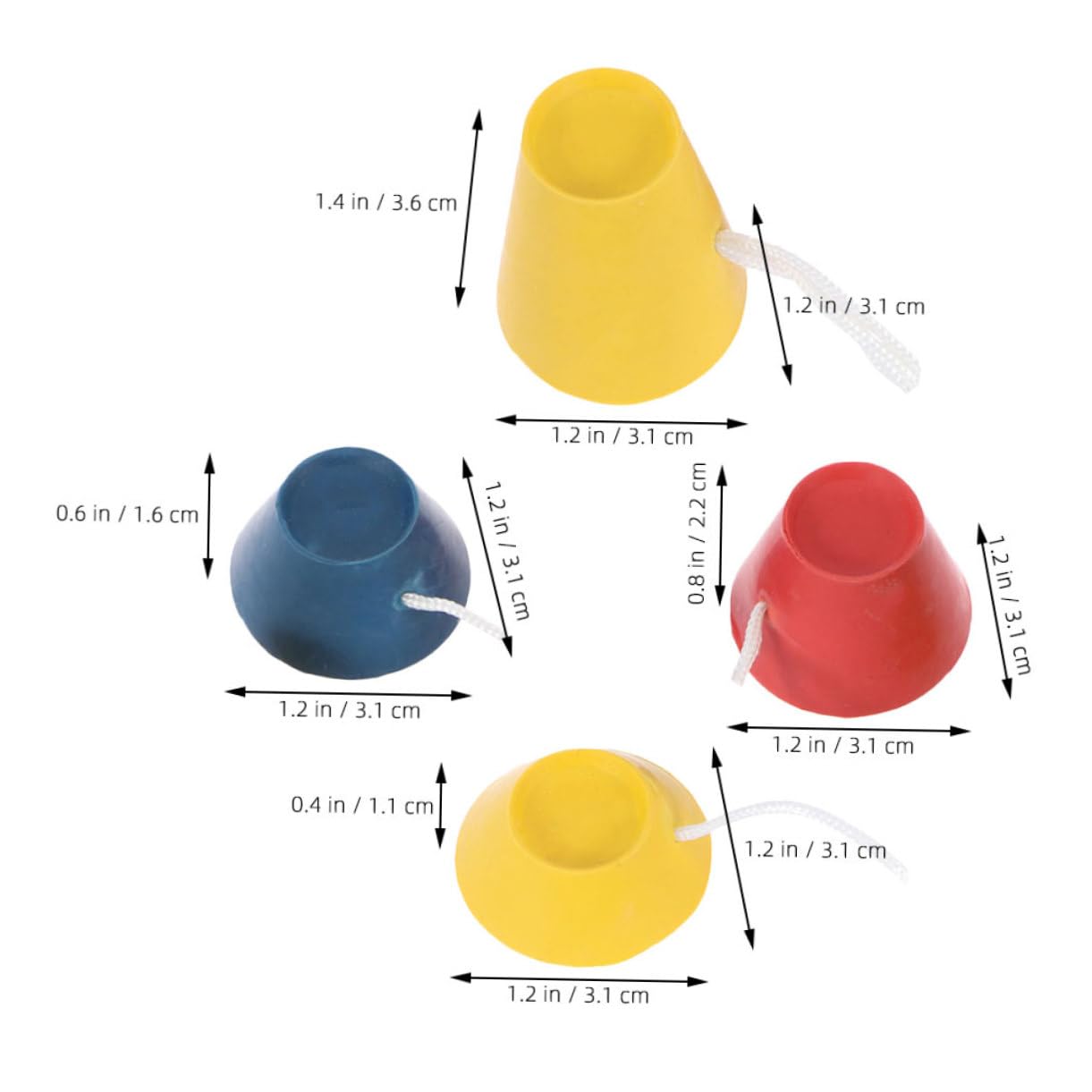 Mipcase 12Pcs Outdoor Rubber Golf Tees Durable Golf Ball Holders for Training Includes Each for Golf Lovers