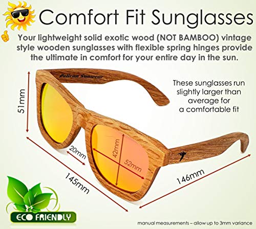Image of Wood Sunglasses | Polarized | Vintage Wooden Frame | 100% UVA /UVB Protection | Bamboo Case | Men Women