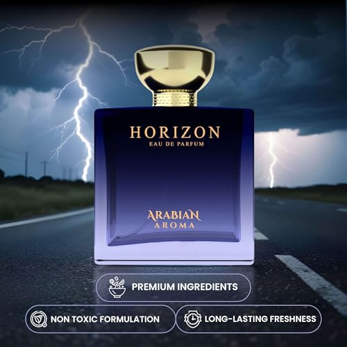 Image of Arabian Aroma Horizon Perfume for Men, Fresh and Long-Lasting Perfume for Him, Gentlemen and Mature Fragrances, Eau De Perfume.
