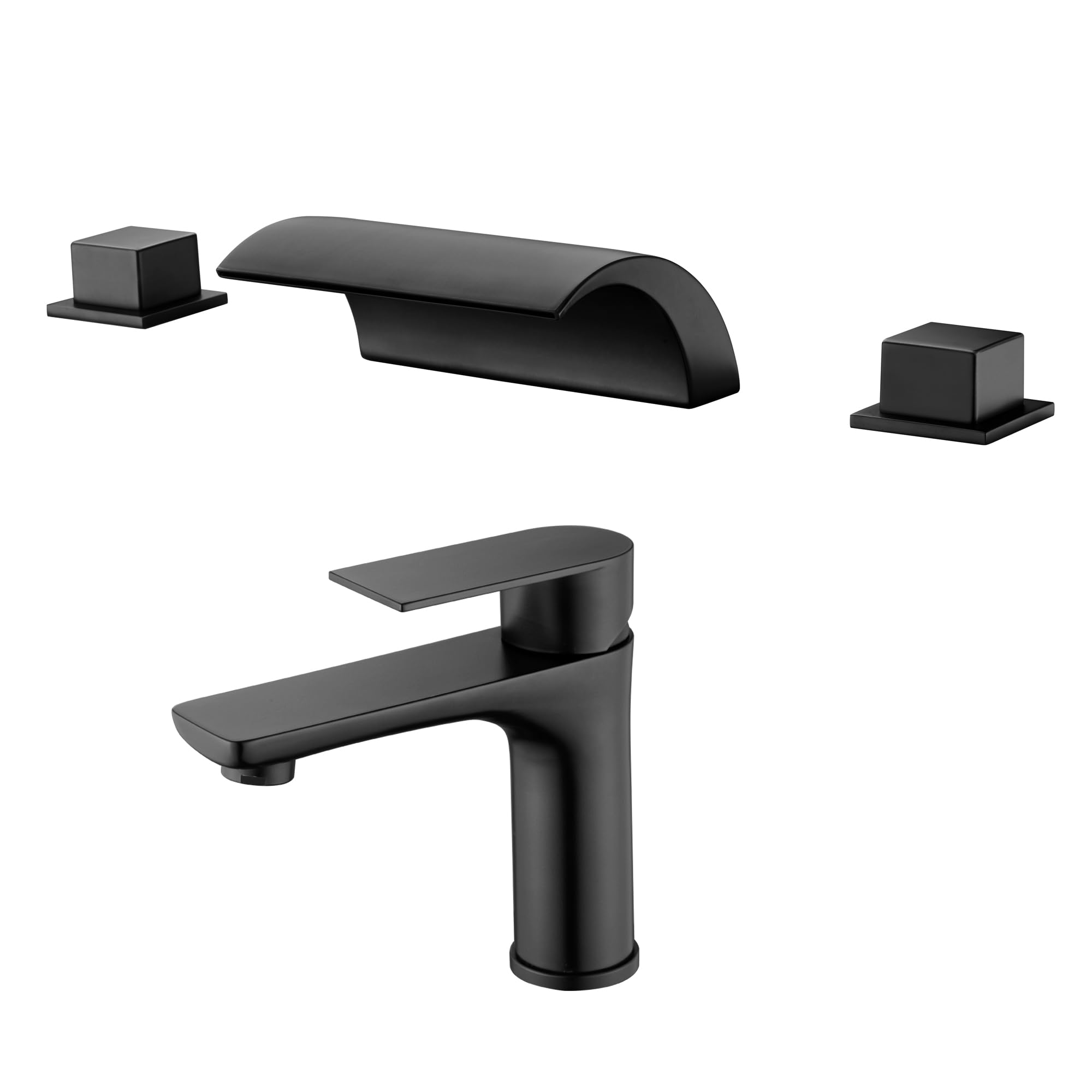 Hcfyauis Roman Tub Faucet S2091dw + Bathroom Sink Faucet S1425-Mb
