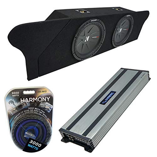 Harmony Audio Compatible with 2010-2015 Chevy Camaro Coupe Trunk Kicker Bundle CompR CWR12 Dual 12