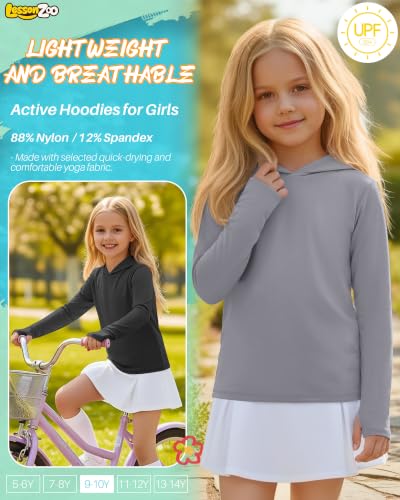 Image of 3 Pack Girls Long Sleeve Hoodies Thumbhole Shirts