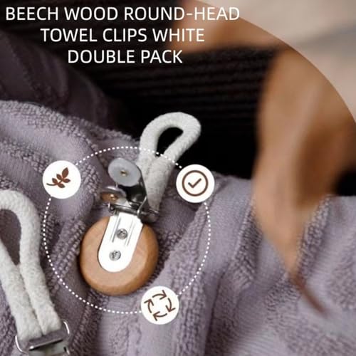 OliveBreeze 2er-Set Hänge-Clips für Handtücher,Handtuch Clips zum Aufhängen,Mit Haken & Schlaufe für Küche, Bad, Balkon und Schrank,Hanging Tea Towels Clip(Aprikosenfarben)