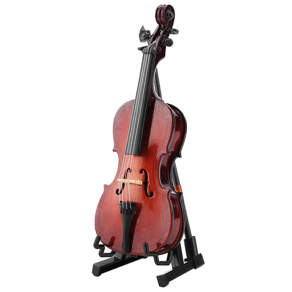 Modello di violoncello in Miniatura Modello di violoncello in Legno 14cm Strumento Musicale per casa delle Bambole Ornamenti Artigianali per Artigianato Ornamento per casa da caffè