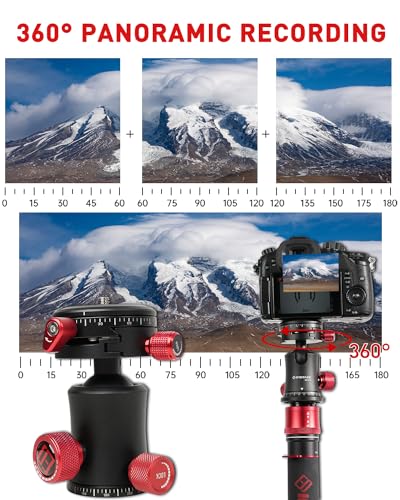 Image of IFOOTAGE Tripod Head MP30, Dual 360 Panoromic Shooting Tripod Ball Head, 22 lbs Supporting Ball Head Mount, Professional Aluminum Ball Head for Tripod, Monopod, Slider, DSLR Camera, Komodo MP30