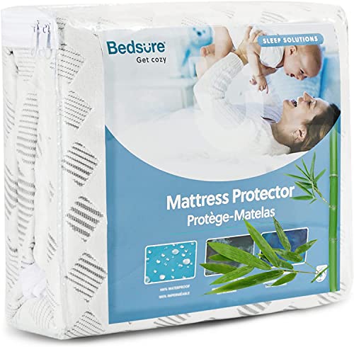 Image of Bedsure Mattress Protector Queen Size- 100% Waterproof Mattress Cover Cooling Fits Up 18 Inch Deep Pocket, 3D Air Fabric