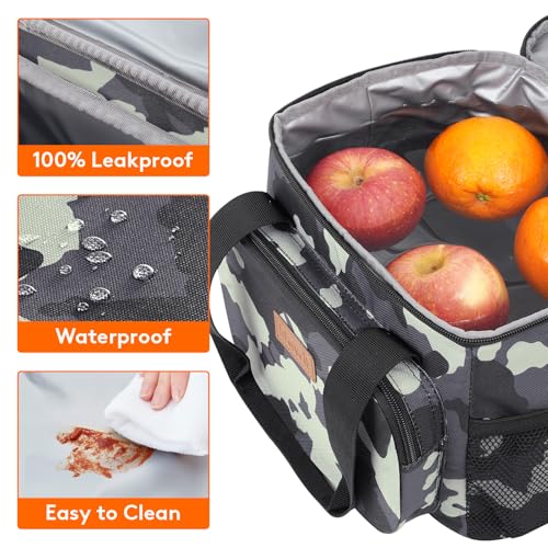 Image of Lifewit Medium Lunch Bag, Insulated Lunch Box, Soft Cooler Cooling Tote for Adult Men Women, Camouflage 12-Can (9L)