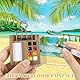 ElevaPulse Mini Aquarell Set, Mini Aquarell Travel Set, mit Walnussholz-Palette, 24 Farben, Mit Clip und Malblock, Reiseset für Künstler und Hobbyisten, Ideal für Outdoor-Skizzen und Studioarbeit