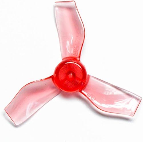 Gemfan 1219-3 Hélice Whoop de 1.220 in de 3 palas (eje de 0.031 in - Juego de 8) - 1.9" - Rojo
