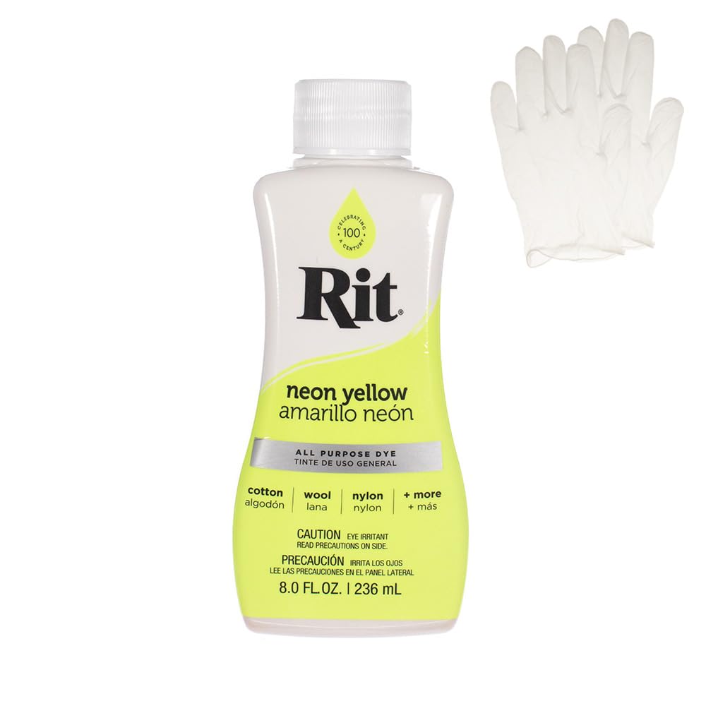 Craft County Neon Yellow Liquid Fabric Dye 8 oz | Eco-Friendly Dye for Homemakers - main product image