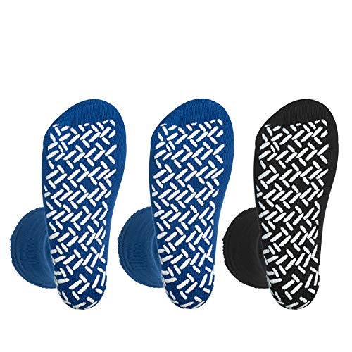 NOBLES HEALTH CARE PRODUCT SOLUTIONS Pack of 3 Pairs - XXXL Wide Non-Skid Slipper Socks for People W/Swollen feet Diabetes3