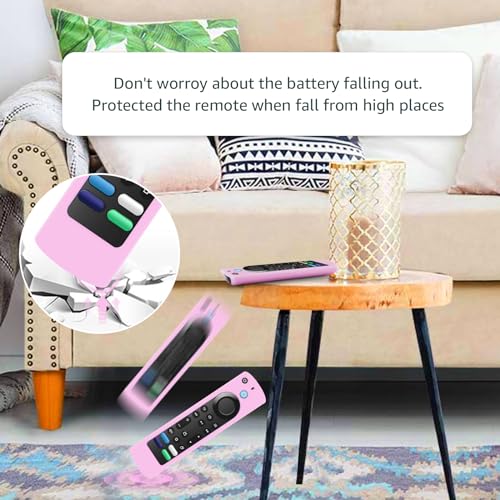 Pacote com 3 capas de silicone para controle remoto compatível com Toshiba e Insignia Fire TV, leve,