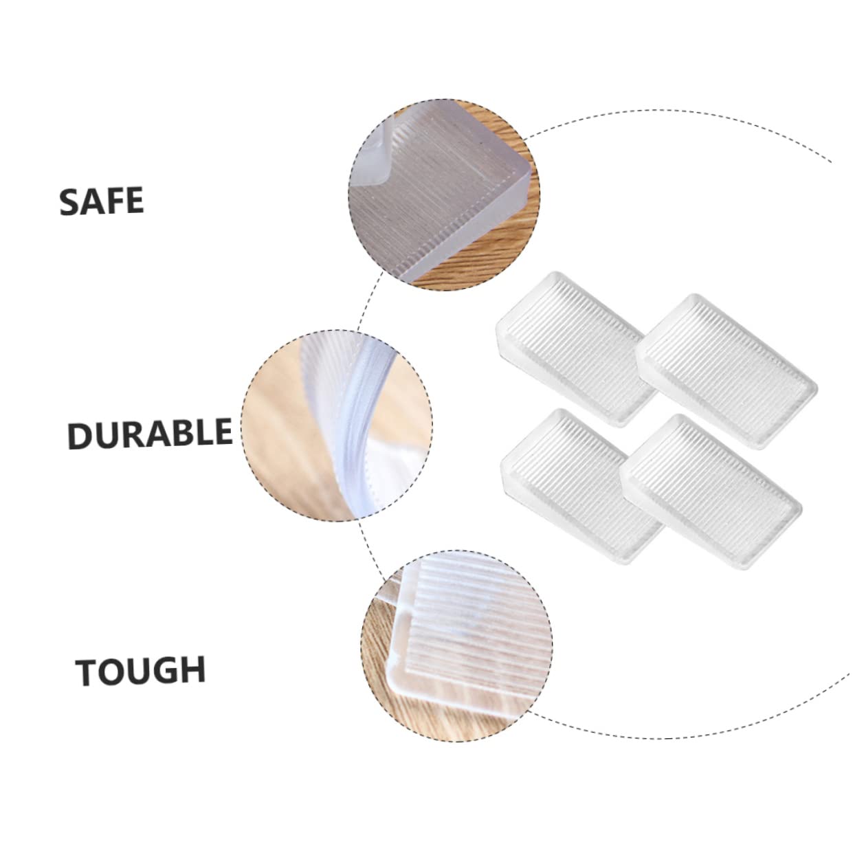 HEALLILY 24pcs Furniture Leveling Feet Sofa Shims DIY Home Improvement Leveler Material Stabilize Uneven Legs