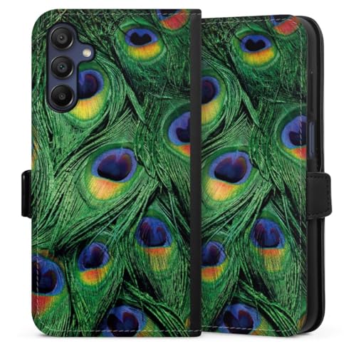 Étui pour Samsung Galaxy A15 style paon vert idéal pour vos sorties urbaines