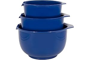GLAD Non-Slip Blue Mixing Bowls with Pour Spout