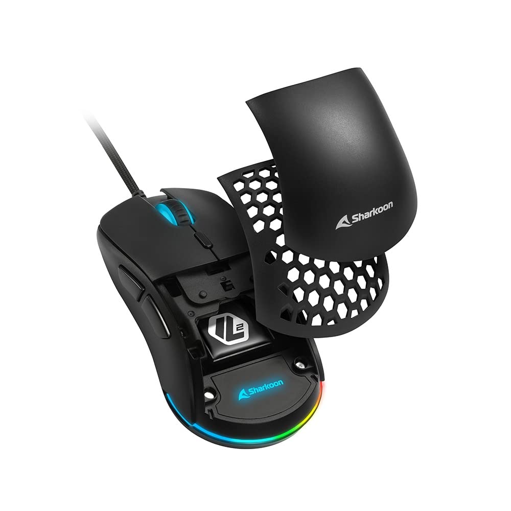 Amazon.co.jp: Sharkoon ハニカム構造 無孔式カバー取り替え可能 左右