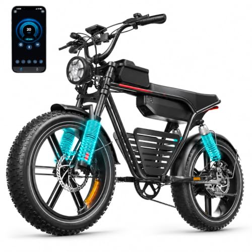 Electric Bike for Adults, 2500/2000/1800W Peak Motor Ebike, 55-120 Mi Range, 10.4/15Ah/18Ah Removable Battery with AI Smart Lighting, 16"/20''Dual Suspension Fat Tires for Urban Cycling image 2