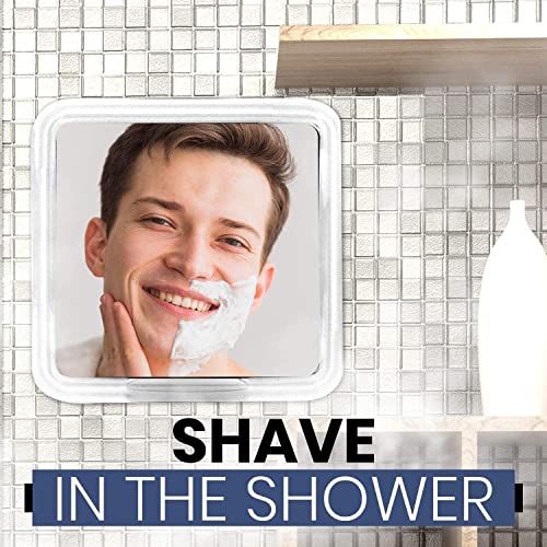 3X Magnifying Shower Mirror For Fogless Shaving With Suction Cup, Shatterproof Surface And 360° Swivel, 6.3" X 6.3" #TOP5