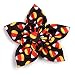 The Worthy Dog Halloween Costume Candy Corn Pattern Designer Adjustable Collar Attachment Flower Accessory for Dogs Cats Pets|Cute, Comfortable and Durable - Small, Black
