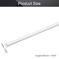 Vista 2 de Othmro 4 barras redondas de plástico ABS de 0.079 in de diámetro exterior de 1.6 ft de longitud, varillas de plástico redondas de plástico