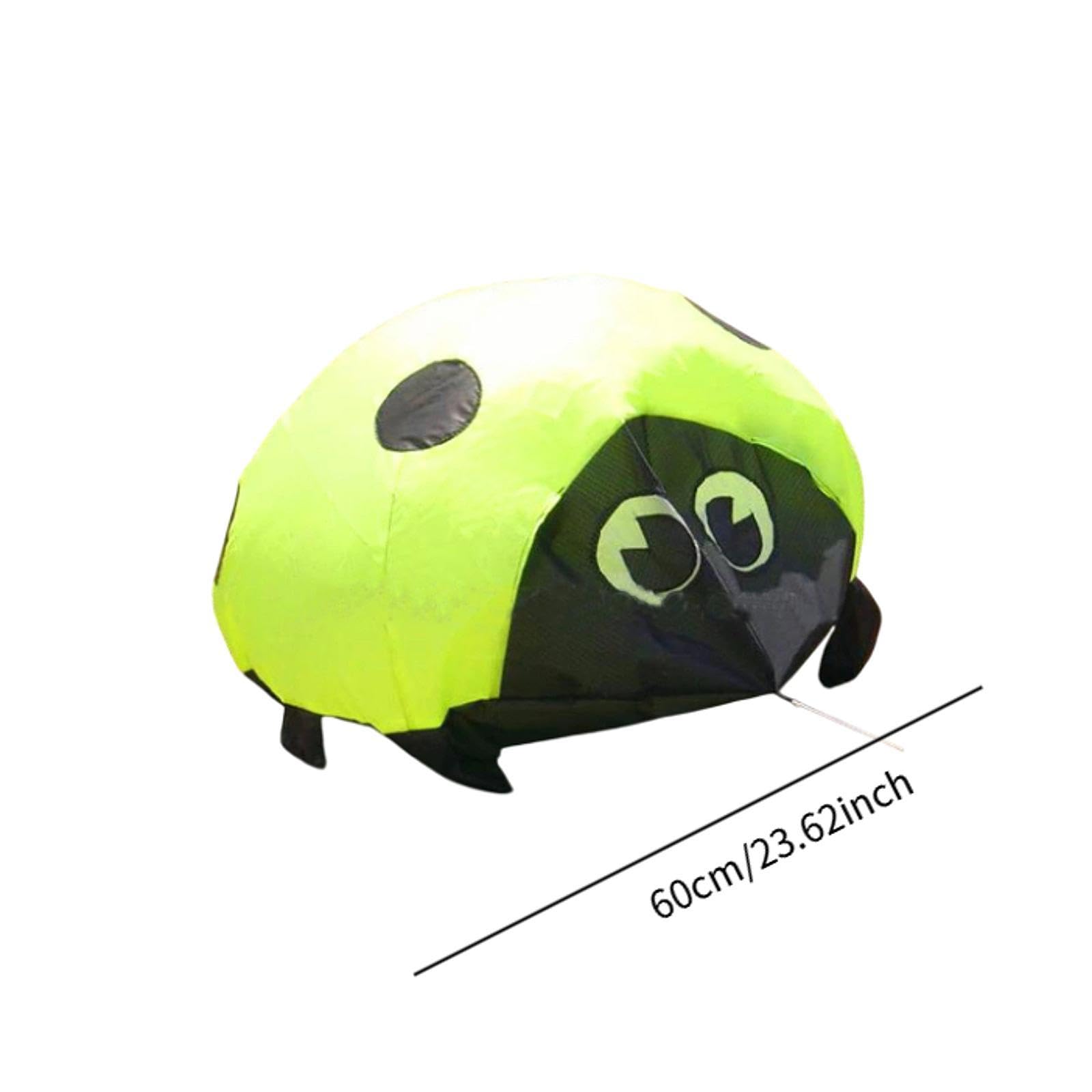 Cometa Grande con Forma de Mariquita, Juguete Infantil para Juegos Al Aire Libre, Actividades, Viajes Y Playa.