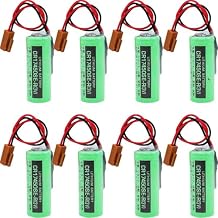 8Pcs CR17450SE-R-3V Battery Works with Fanuc A98L-0031-0012 A02B-0200-K102 for Sanyo CR17450SE-R-3V