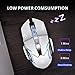immagine 4TENMOS T85 Mouse Gaming Wireless Ricaricabile, 2,4G USB LED Mouse Senza Fili Ottico, Sleep Automatico, Impugnatura Ergonomica, 3 DPI Regolabili, 6 Pulsanti per PC/Notebook (Argento)