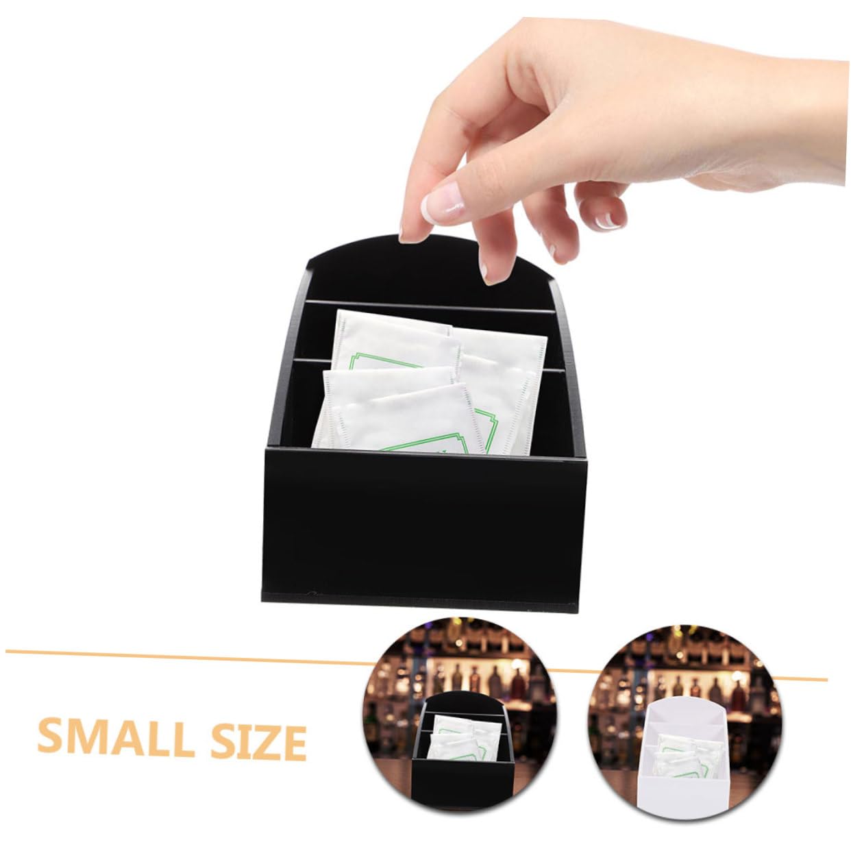 COLLBATH 3 Piezas Caja De Almacenamiento De Paquetes De Condimentos Para Sobres De Té Organizador De Bolsas De Té Unidades Material De Acrílico
