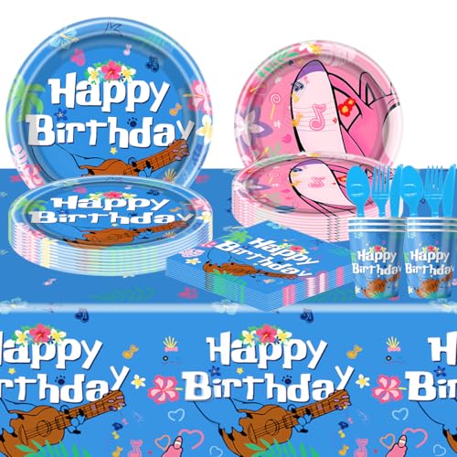 81Pcs Cartoon Party Tableware Set Movie Character Party Decoration Adorable Cartoon Theme Birthday Party Supplies - Thumbnail 5