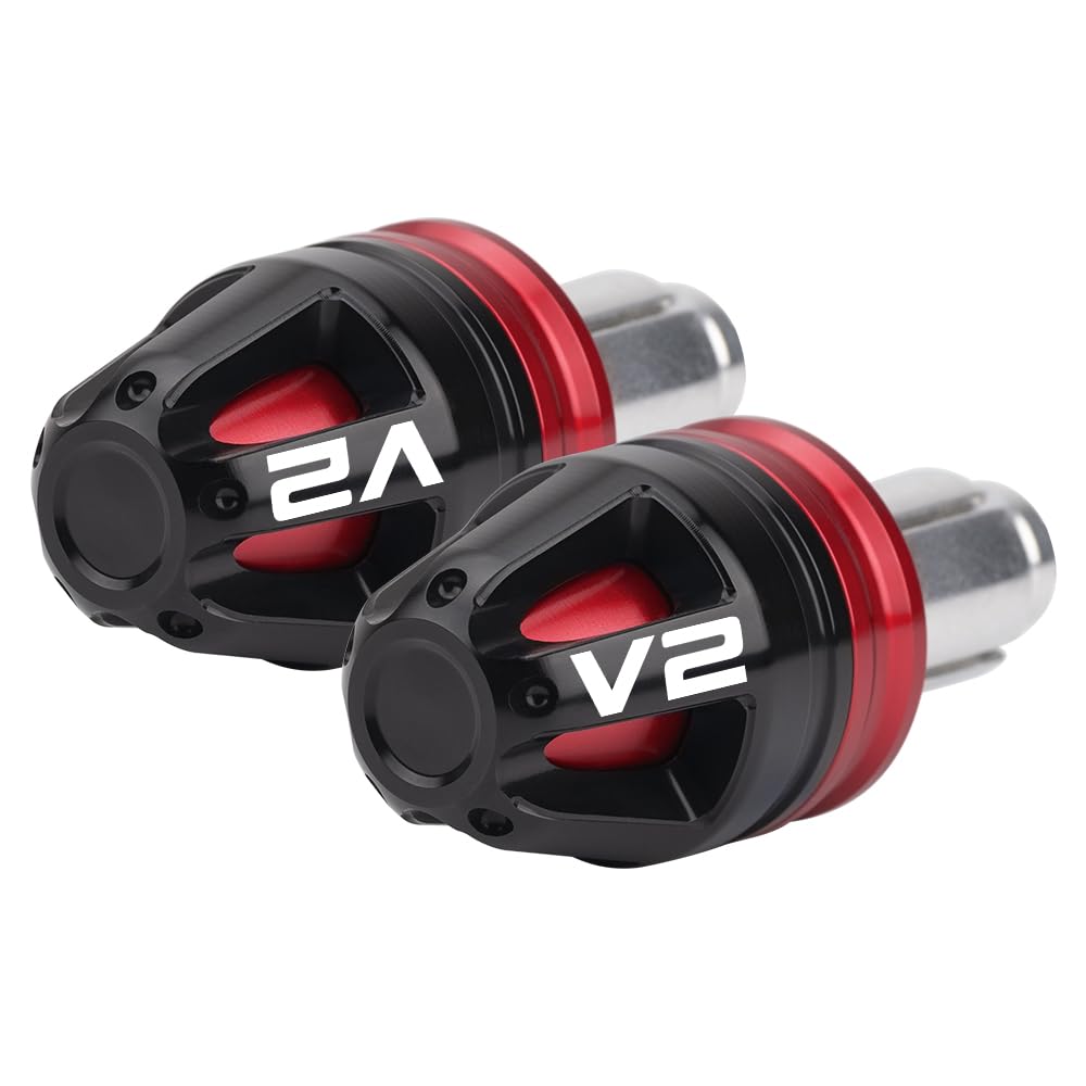 Tappi terminali universali per manubrio moto Multistrada V2 2022-2024 Multistrada V2S 2022-2024 Streetfighter V2 2022-2025 Panigale V2 2020-2025 accessori (rosso)
