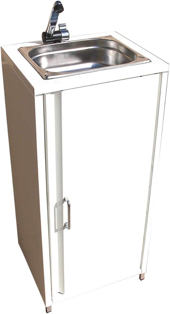 TMM Mobile Sink White with Accessories/Sink for Camping