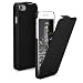 Produktbild kalibri Flip Hülle Ultra Slim kompatibel mit Apple iPhone SE (2022) / iPhone SE (2020) / iPhone 8 / iPhone 7 - Leder Case Schutzhülle Tasche in Schwarz