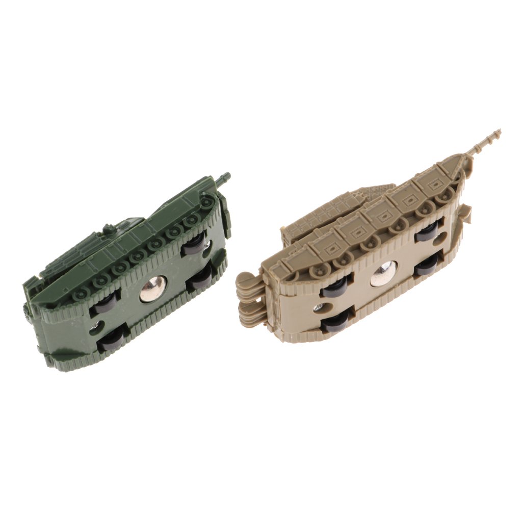 16 Piezas Modelo de Tanque Moderno Tanque Miniatura Tanque Militar Vehículo Militar de Plástico Pintado con Torreta 360 Grados Y Deslizamiento